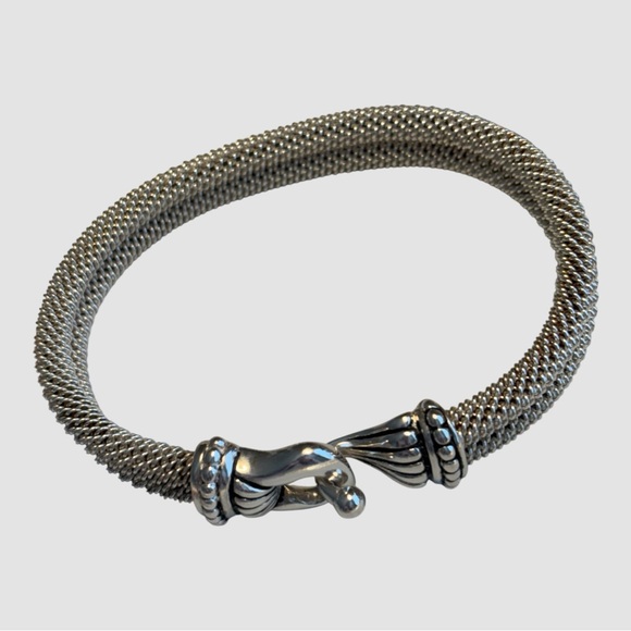 Jewelry - NEW Elegant 925 Sterling Silver Double Round Mesh Bracelet, Artisan Accents